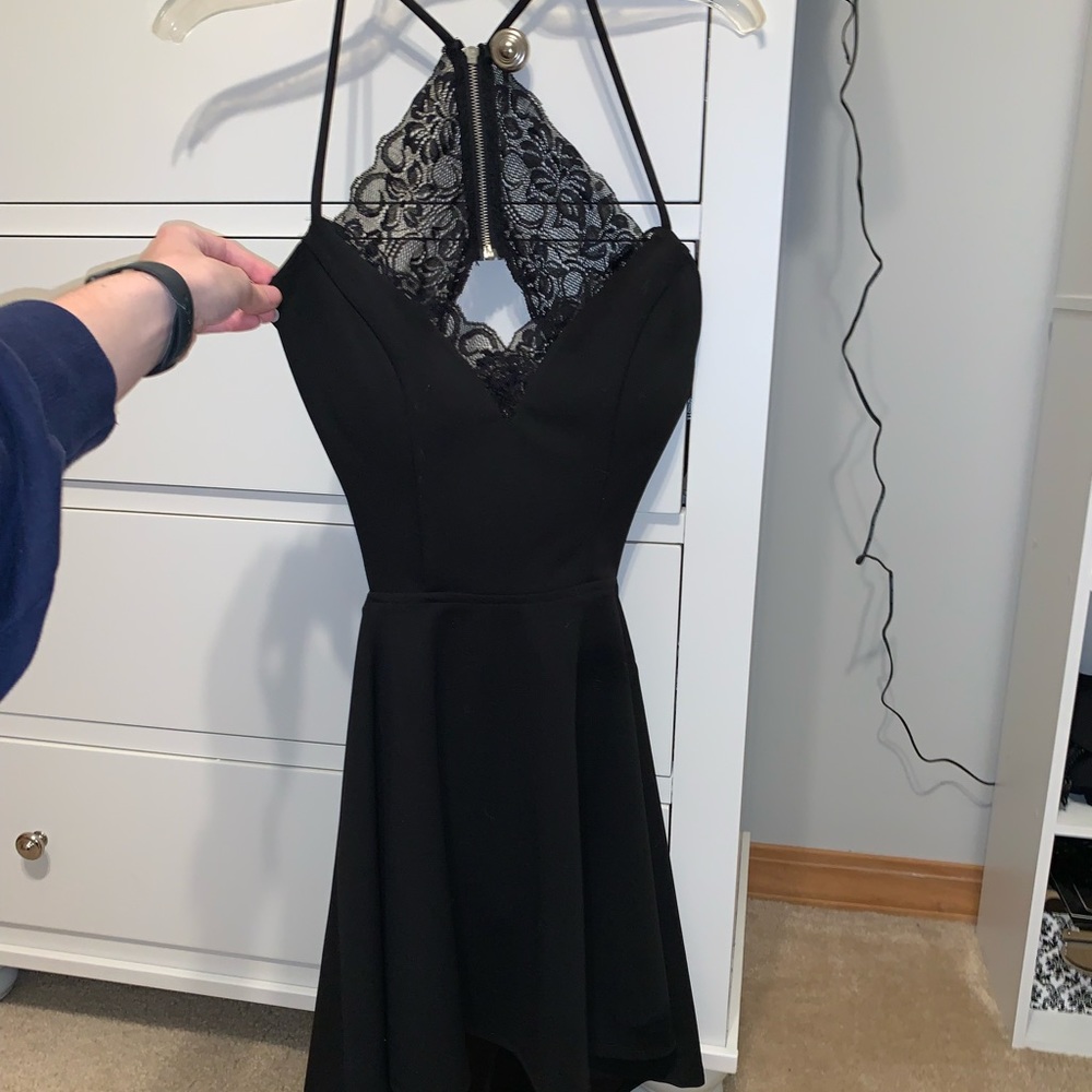 Black lace dress